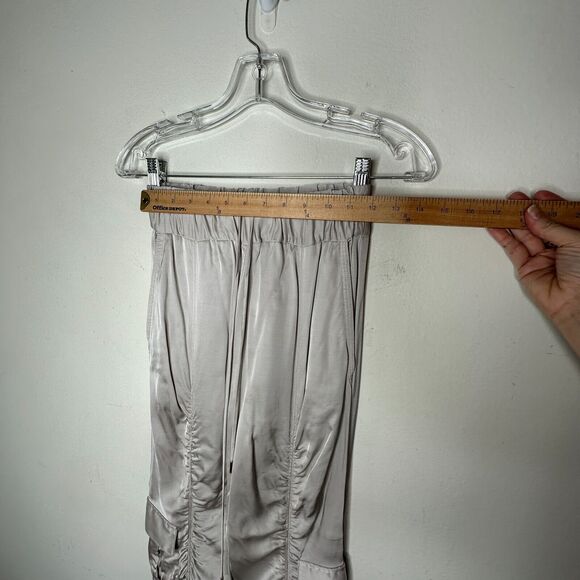 Manning Cartel Off-Duty Metallic Taupe Ruched Satin Drawstring Pocket Jogger 2 - Picture 13 of 15